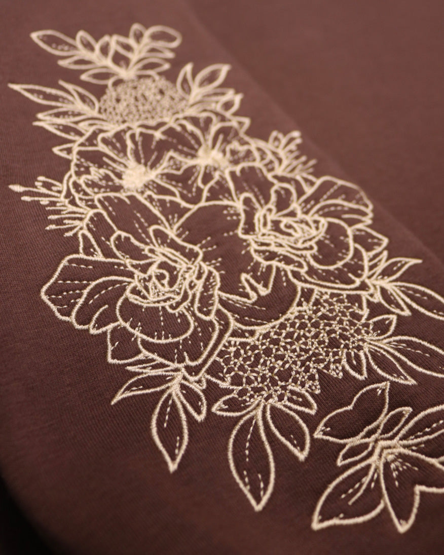 Blossom Choccolate Boxy Fit Hoodie|Edizione Limitata 