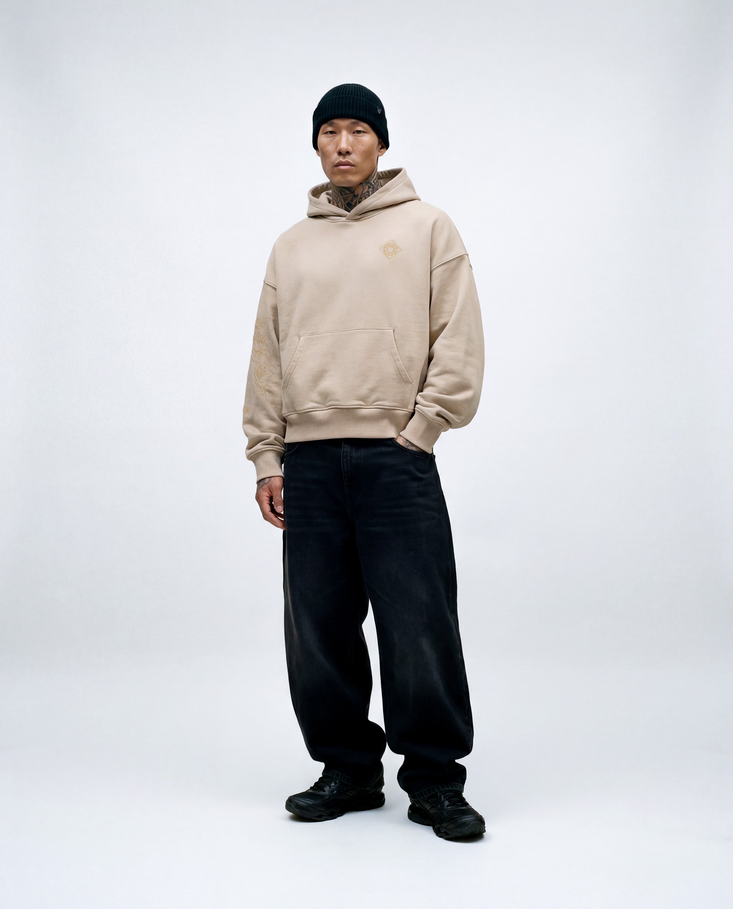Blossom Sabbia Boxy Fit Hoodie|Edizione Limitata