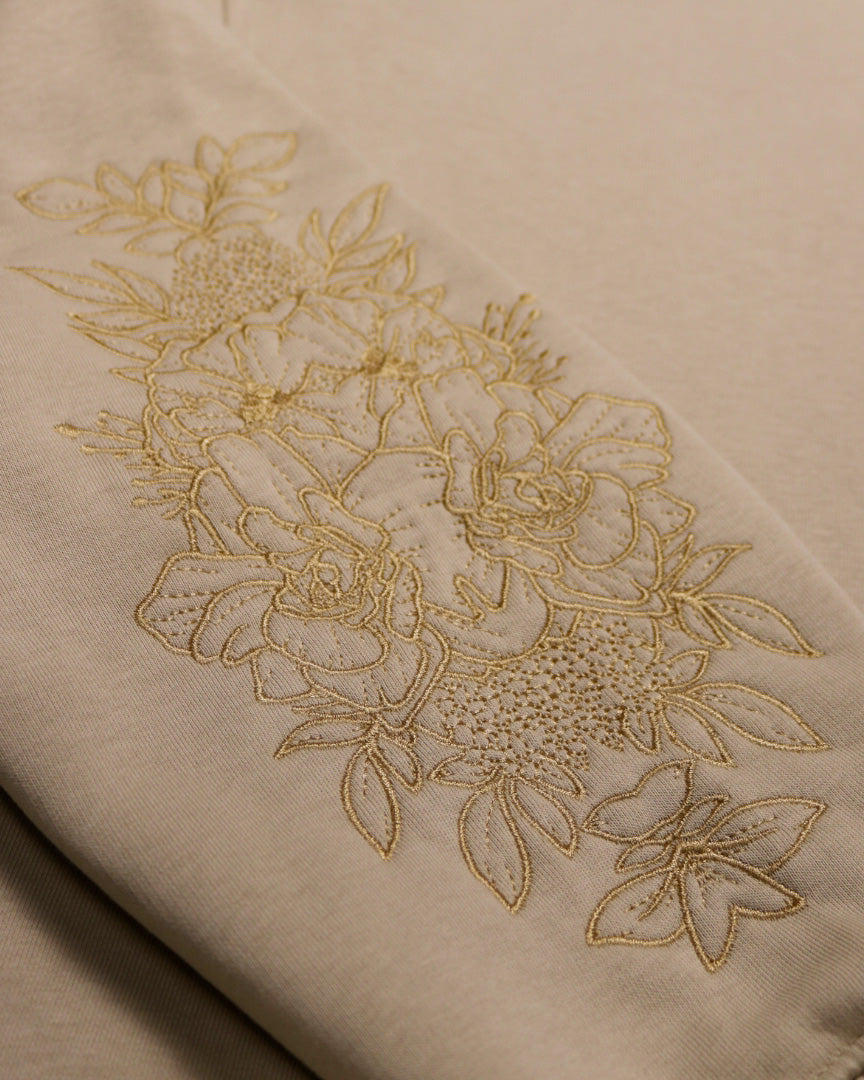 Blossom Sabbia Boxy Fit Hoodie|Edizione Limitata