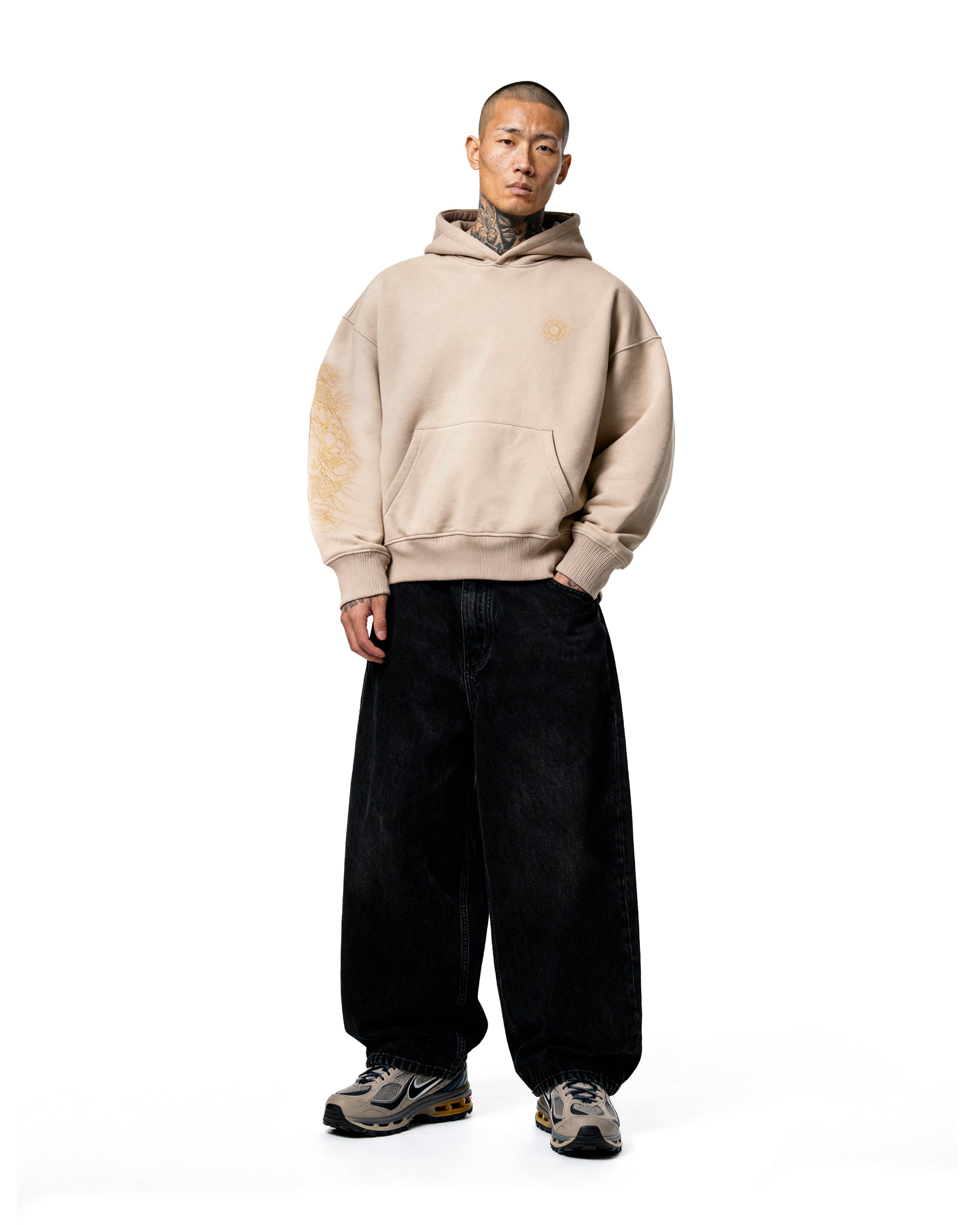 Blossom Sabbia Boxy Fit Hoodie|Edizione Limitata